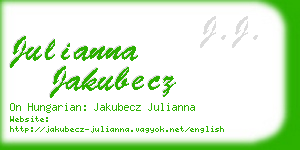 julianna jakubecz business card